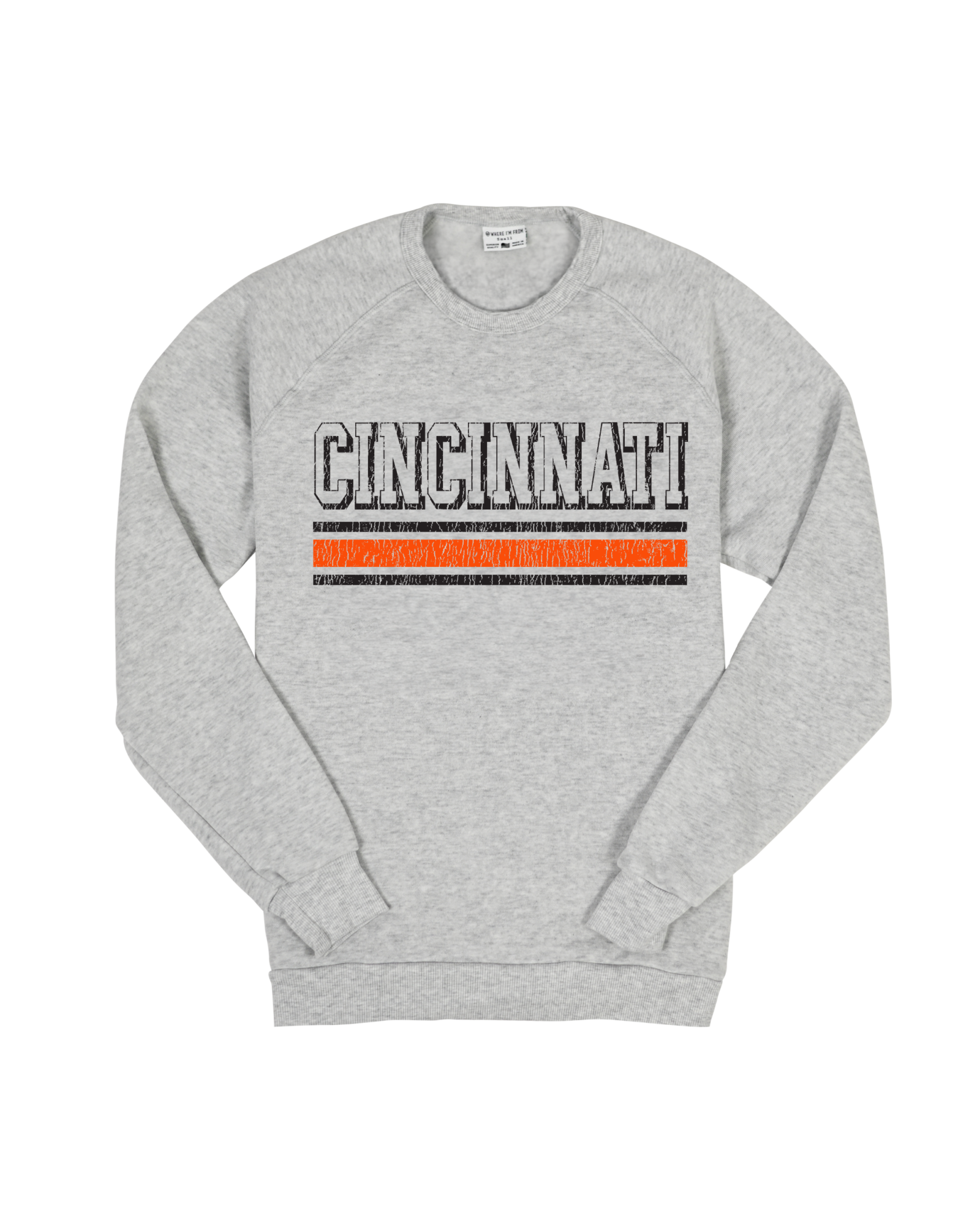 Cincinnati Underline Stripes Crew Sweatshirt