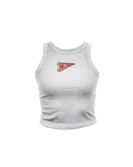 Cincy Pennant High Neck Tank