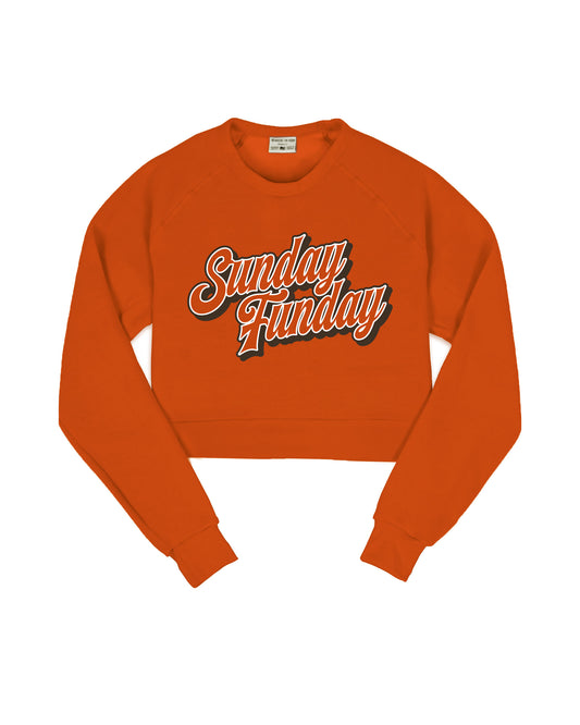 Cle Sunday Funday Cropped Crew Sweatshirt