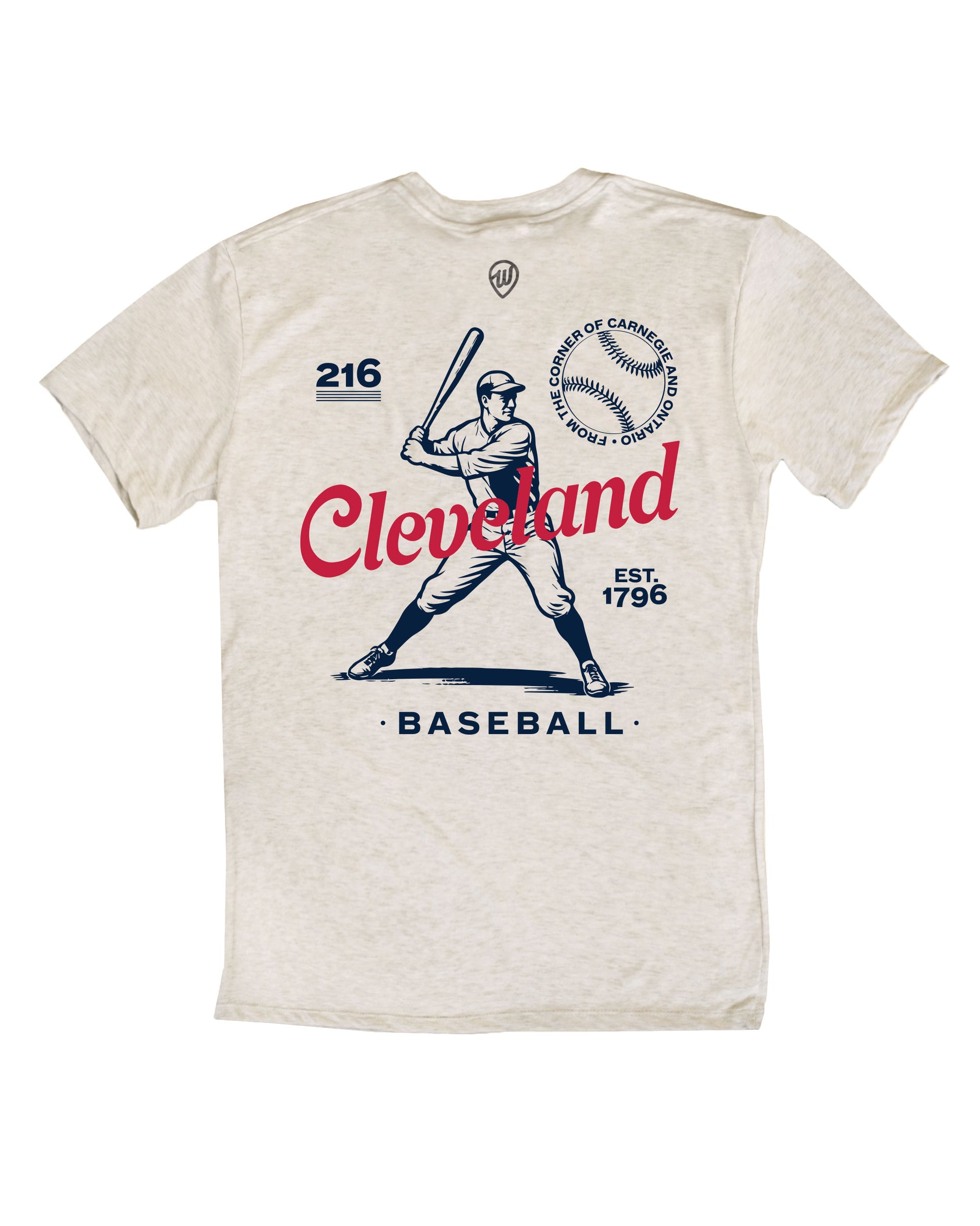 Cle Vintage Baseball Player F/B Tee