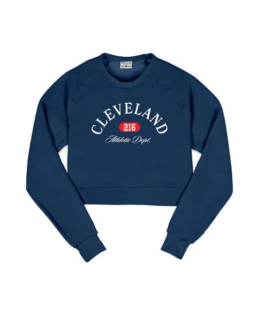Cleveland Athletic Dept Cropped Crew Sweatshirt