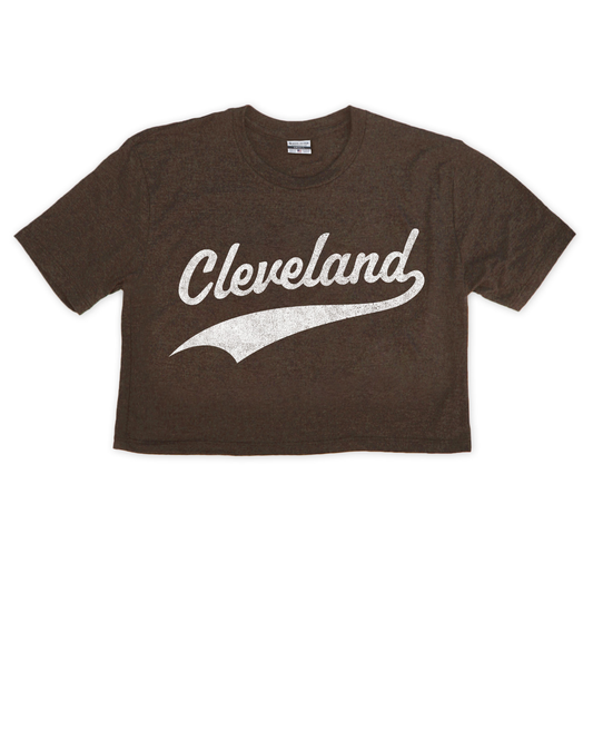 Cleveland Underline Varsity Cropped Tee
