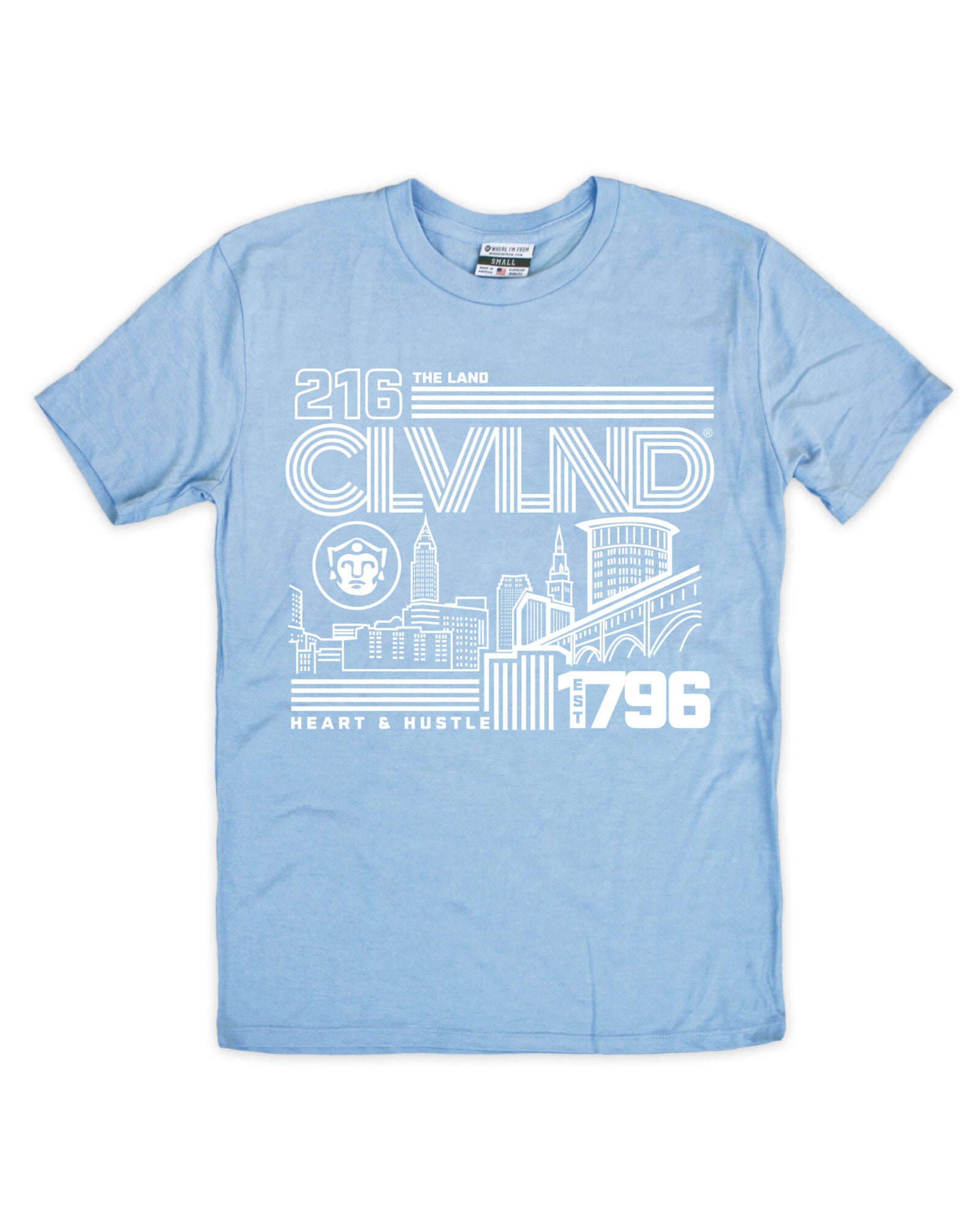 CLVLND Heart & Hustle Light Tee