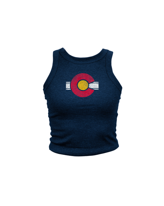 Colorado-C-Flag-Navy_High-Neck-Tanks