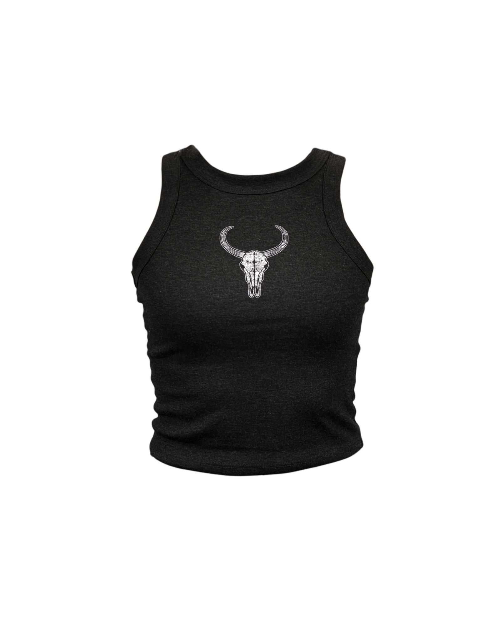 Cow Skull High Neck Tank