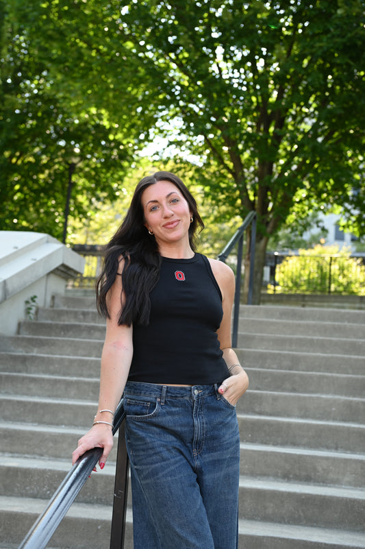 Block O Embroidered High Neck Tank
