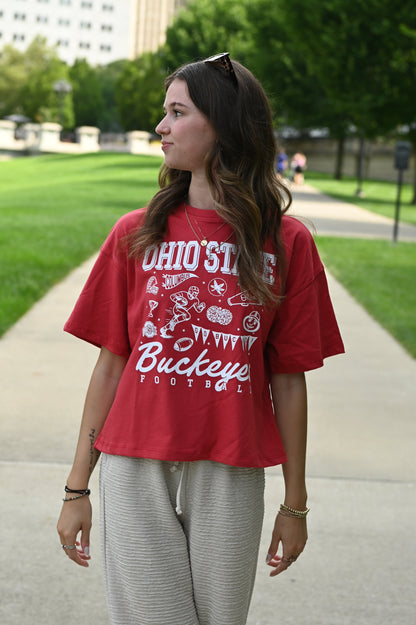 Ohio State Football Icons Easy Tee