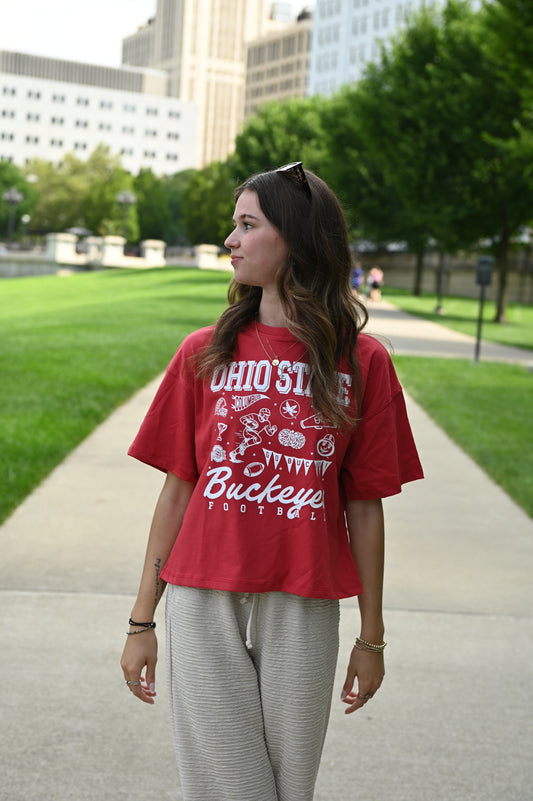 Ohio State Football Icons Easy Tee