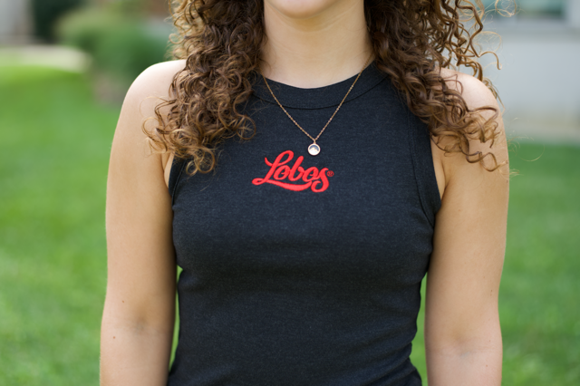 Embroidered Lobos High Neck Tank