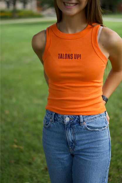 Embroidered Talons Up High Neck Tank
