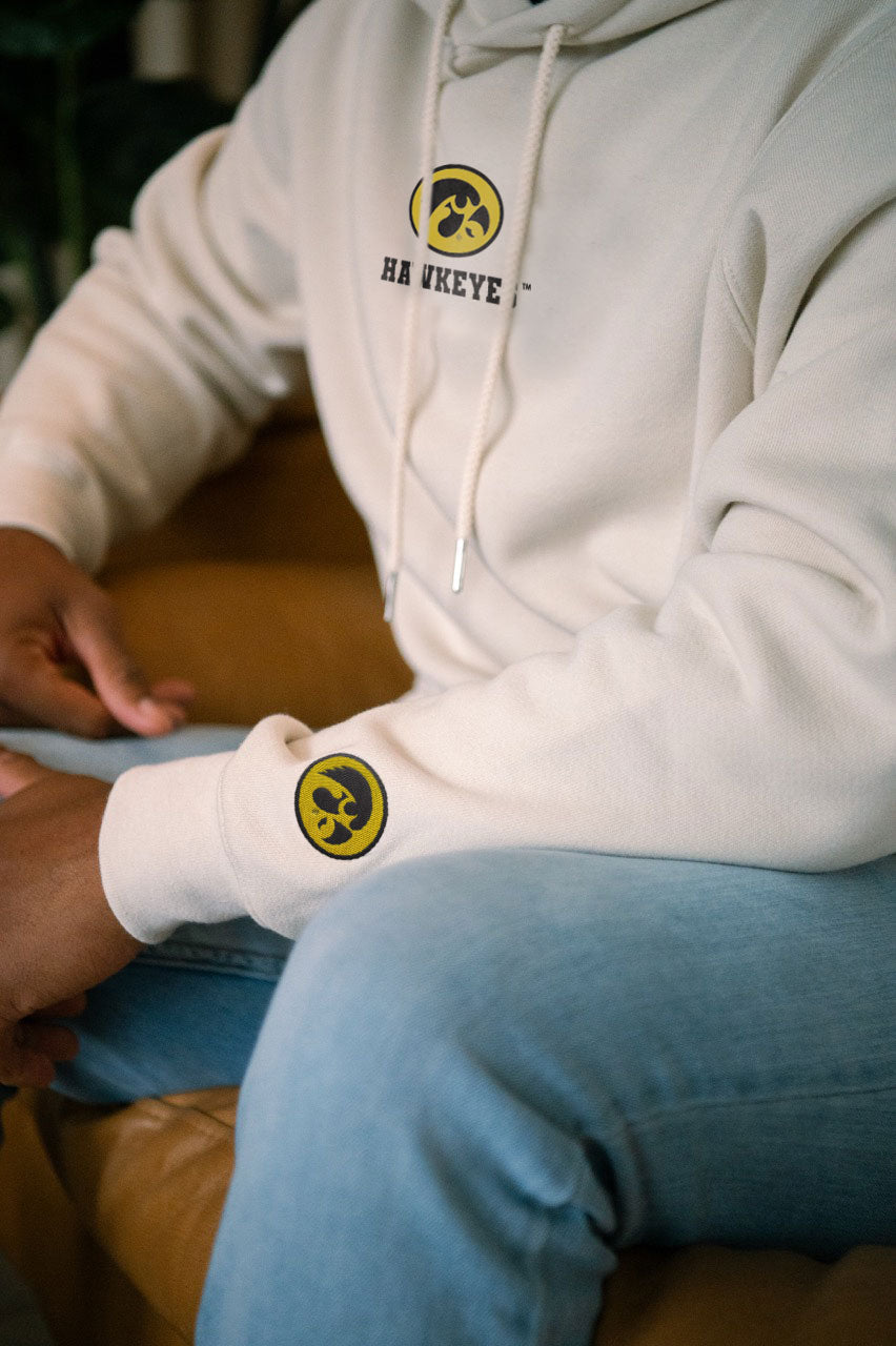 Iowa Hawkeyes Patch Cotton Hoodie