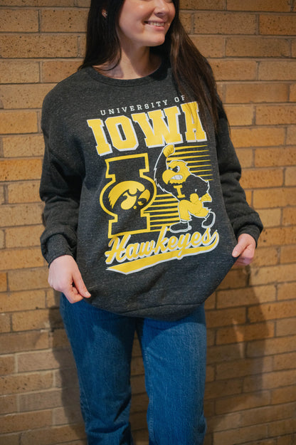 University of Iowa Vintage Mascot Crew Sweatshirt