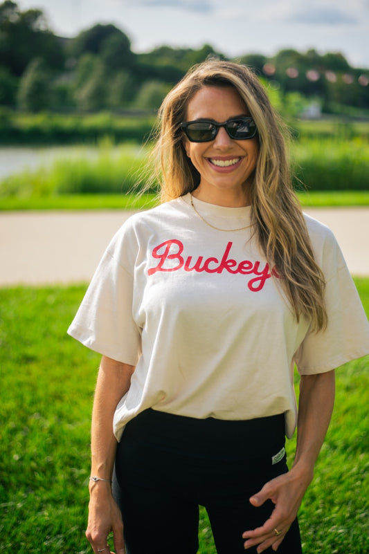 Buckeyes Script Easy Tee
