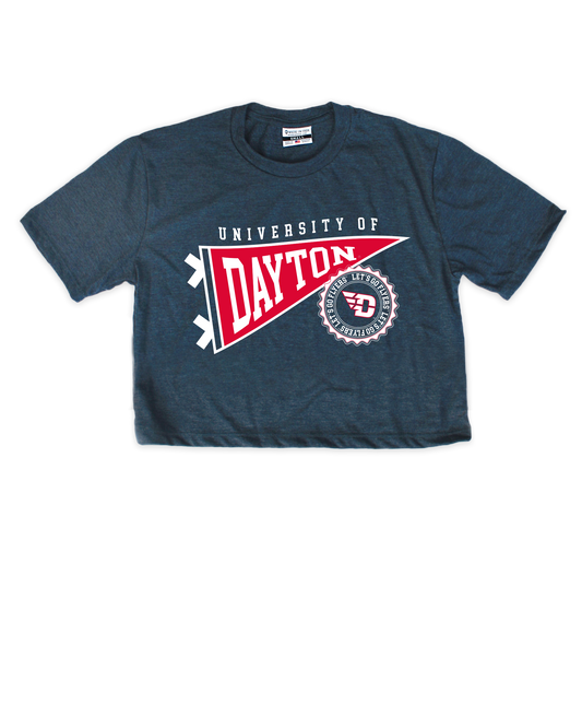 Dayton Flyers Pennant Cropped Tee