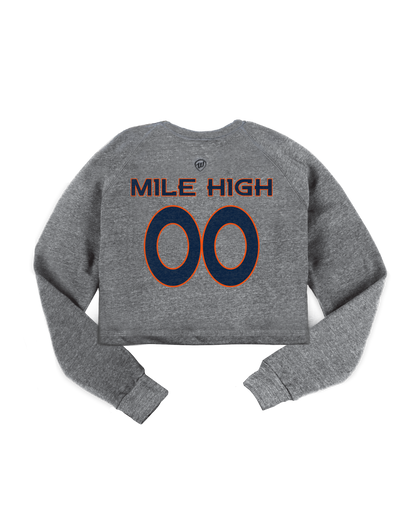 Denver Jersey Cropped Crew Sweatshirt