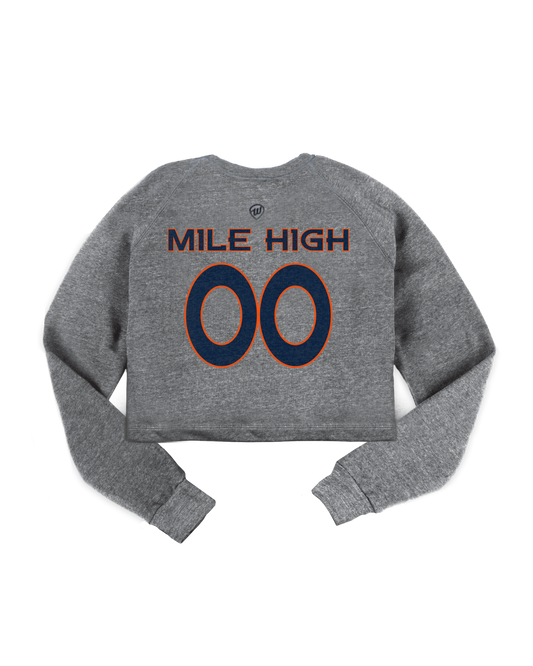 Denver Jersey Cropped Crew Sweatshirt