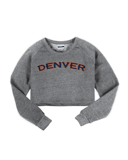 Denver Jersey Cropped Crew Sweatshirt