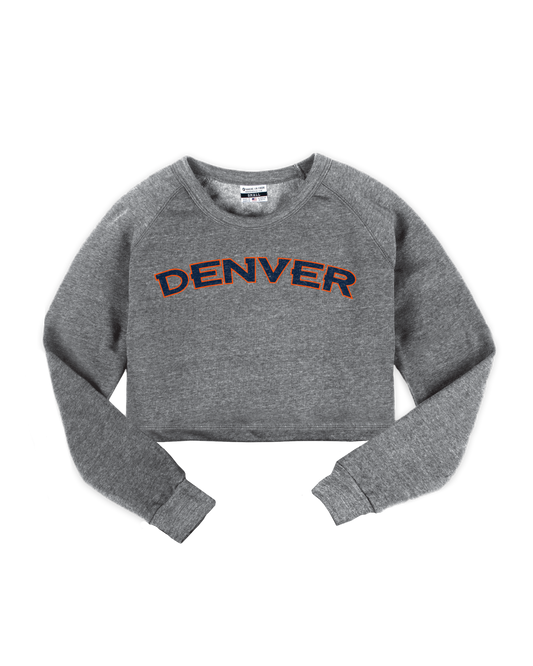 Denver Jersey Cropped Crew Sweatshirt