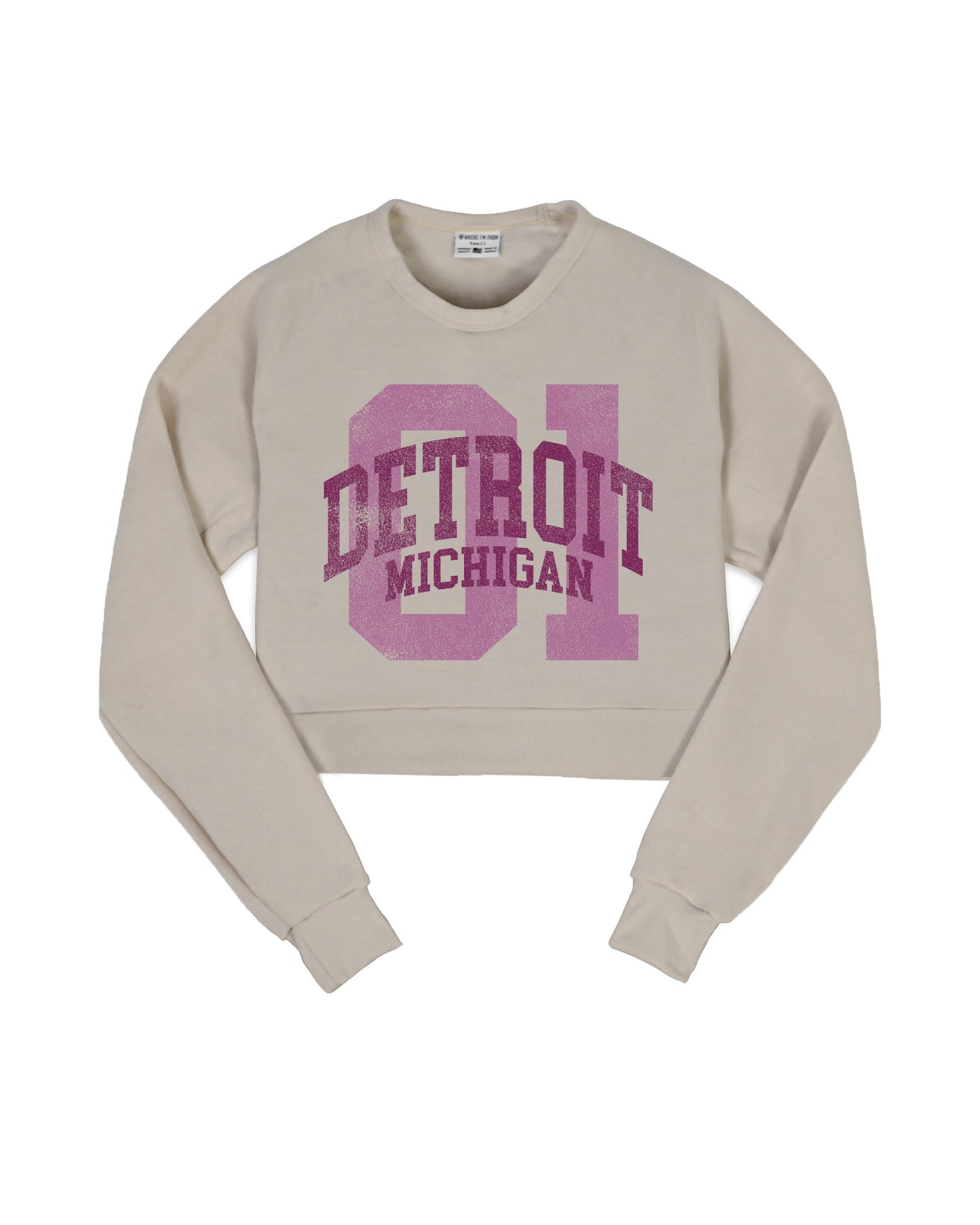Detroit 01 Cropped Crew Sweatshirt