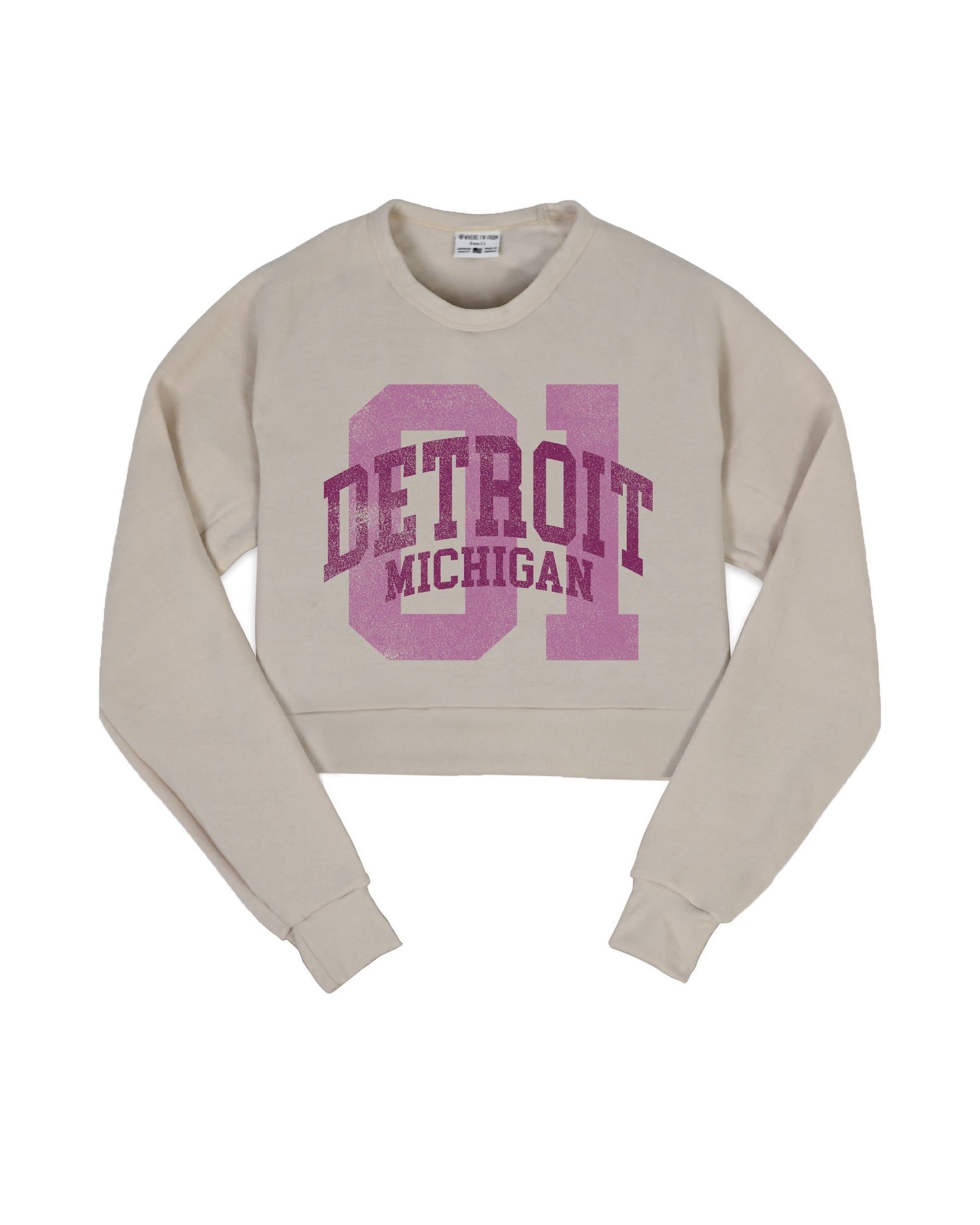 Detroit 01 Cropped Crew Sweatshirt
