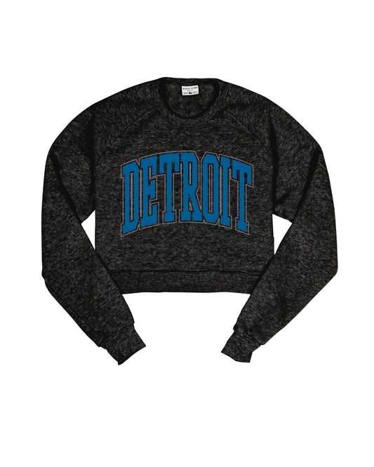 Detroit Arch Cropped Crew Sweatshirt