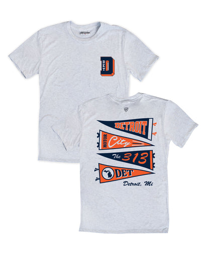 Detroit Pennant Front/Back Tee