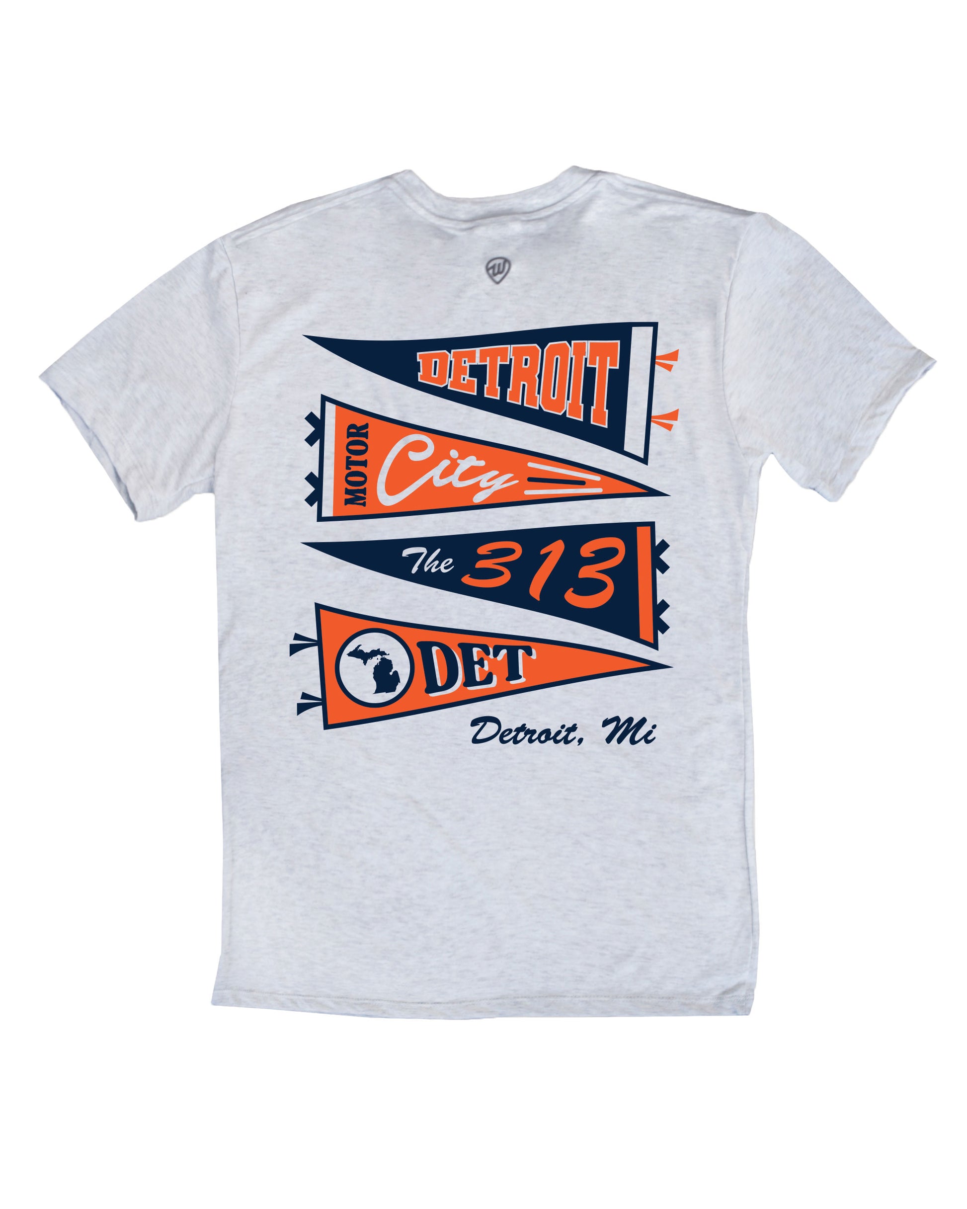 Detroit Pennant Front/Back Tee