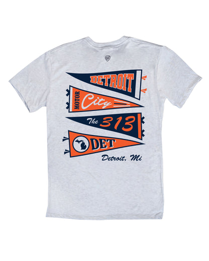 Detroit Pennant Front/Back Tee