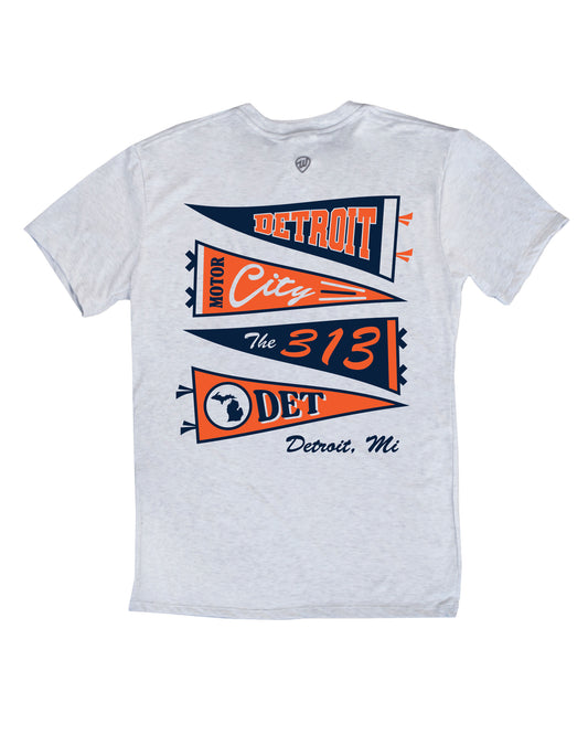 Detroit Pennant Front/Back Tee
