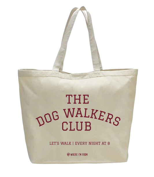 The Dog Walkers Club Large Tote