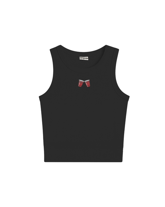 Solo Cups Embroidered High Neck Tank