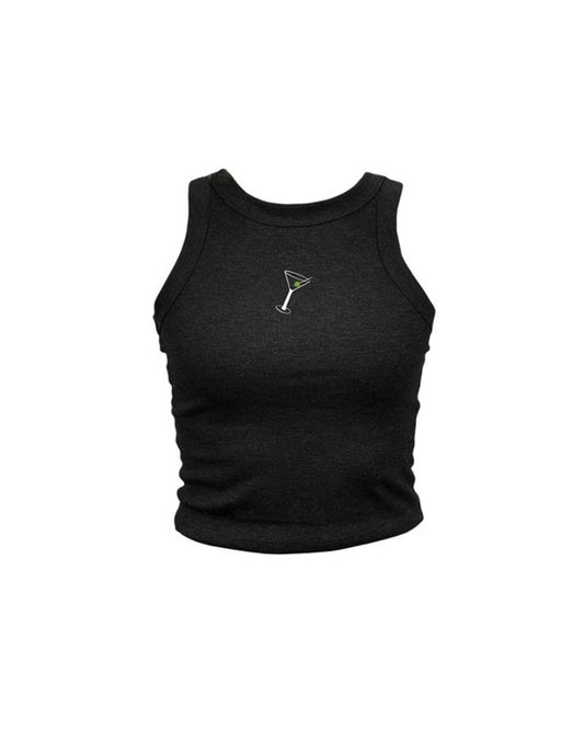 Dirty Martini Embroidered High Neck Tank