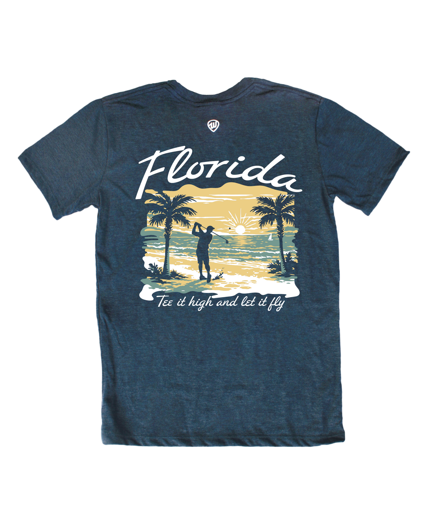 Florida Golf Beach Scene Front/Back Tee