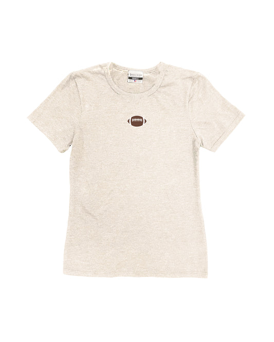 Embroidered Football Women's Tee