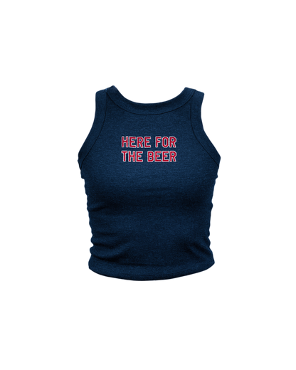 Here For Beer High Neck Tank