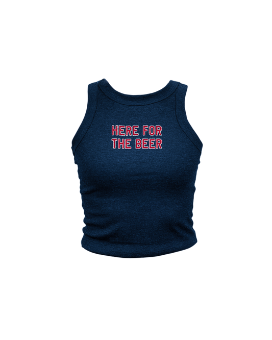 Here For Beer High Neck Tank