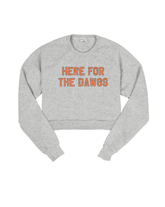 Here For The Dawgs Cropped Crew Sweatshirt