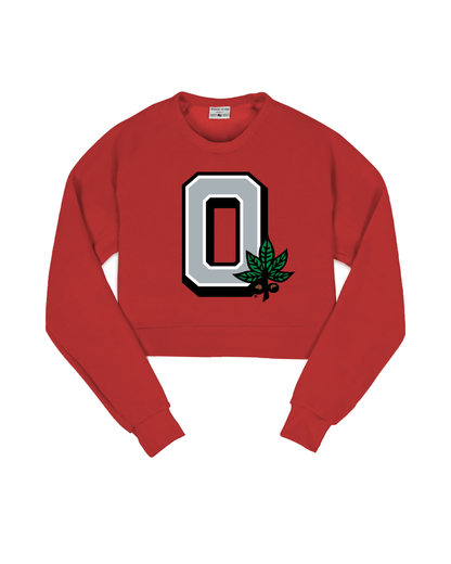 Heritage Block O Cropped Crew Sweatshirt