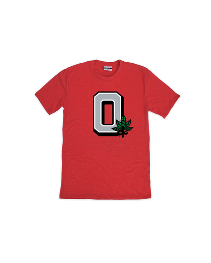 Heritage Block O Buckeye Leaf Youth Tee
