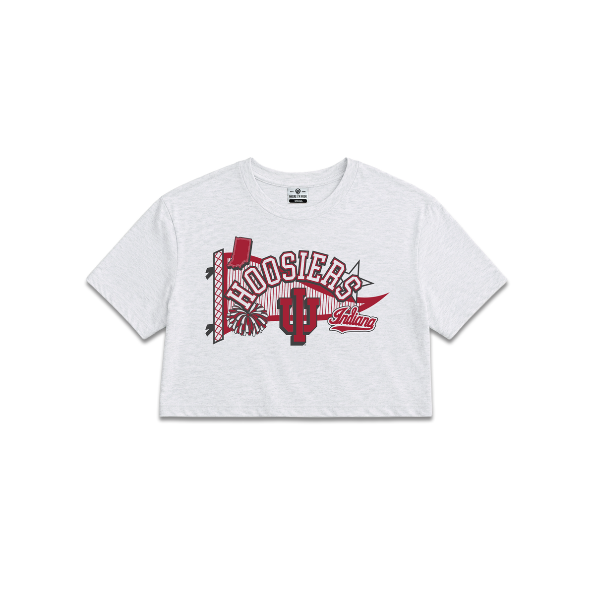 Hoosiers Pennant Cropped Tee