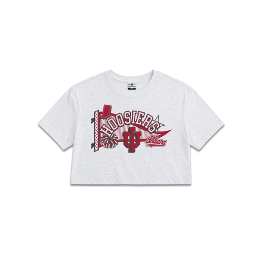 Hoosiers Pennant Cropped Tee