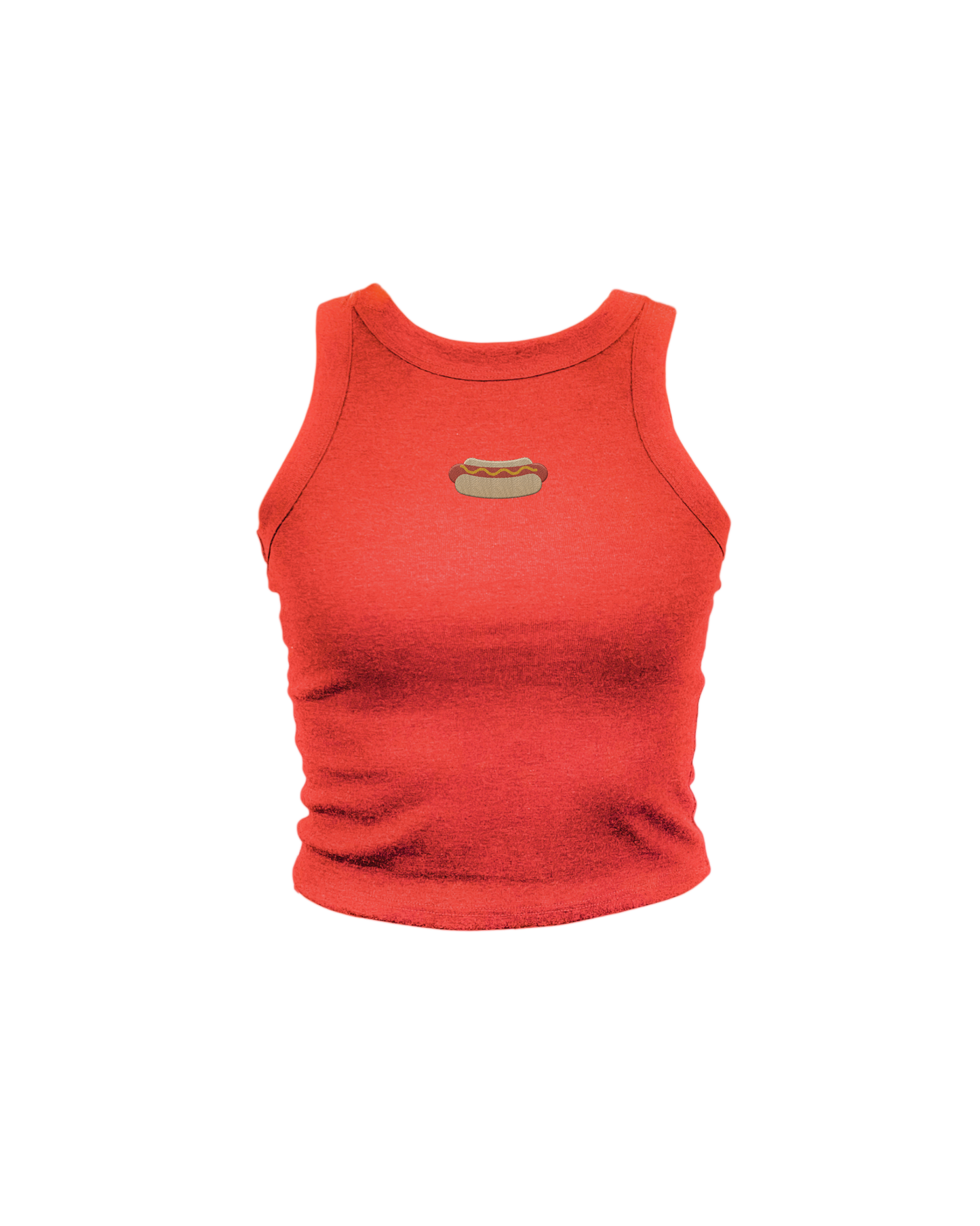 Hot Dog Embroidered High Neck Tank *Will Ship 5/29*