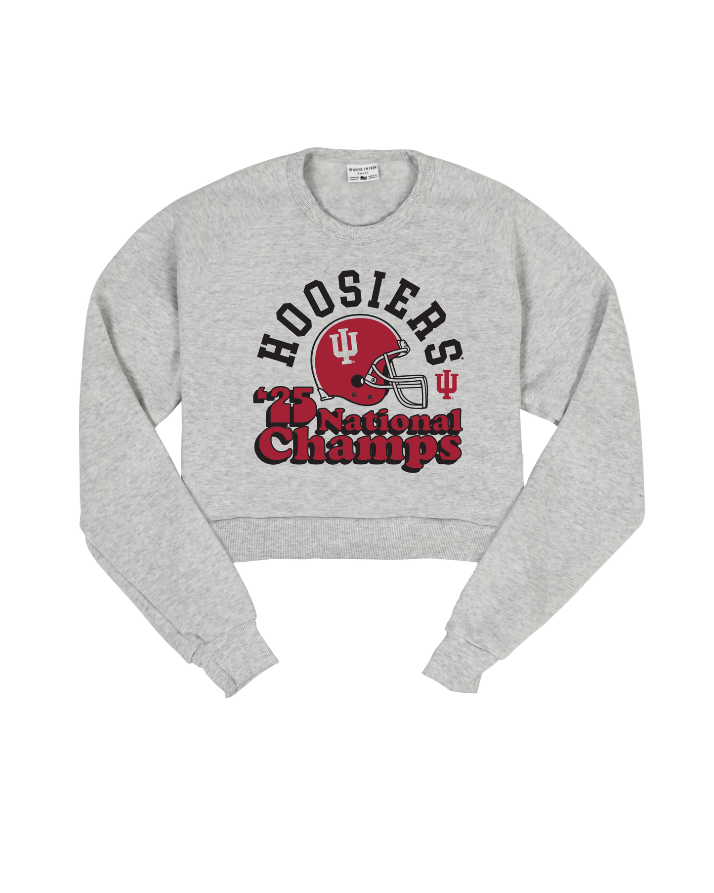 Hoosiers National Champs Cropped Crew Sweatshirt