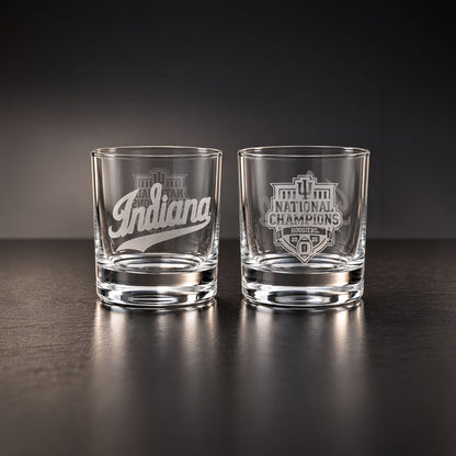 Indiana University College Football Playoff 2025 National Champions Glassware 4 Pack **SEE NOTE BELOW