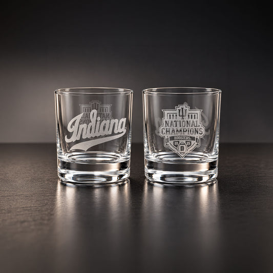 Indiana University College Football Playoff 2025 National Champions Glassware 4 Pack **SEE NOTE BELOW