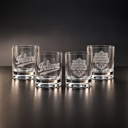 Indiana University College Football Playoff 2025 National Champions Glassware 4 Pack **SEE NOTE BELOW