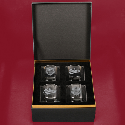 Indiana University College Football Playoff 2025 National Champions Glassware 4 Pack