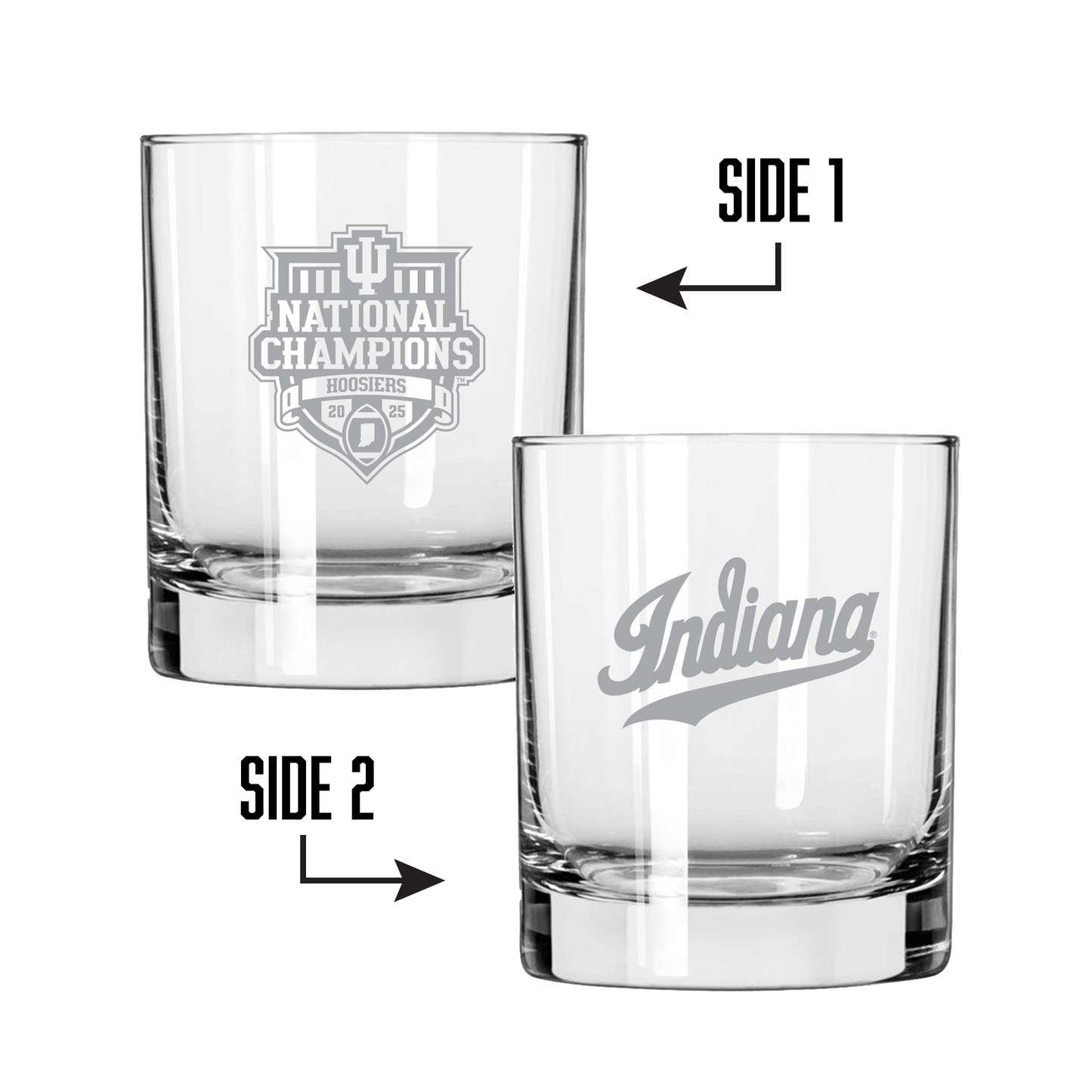 Indiana University College Football Playoff 2025 National Champions Glassware 4 Pack