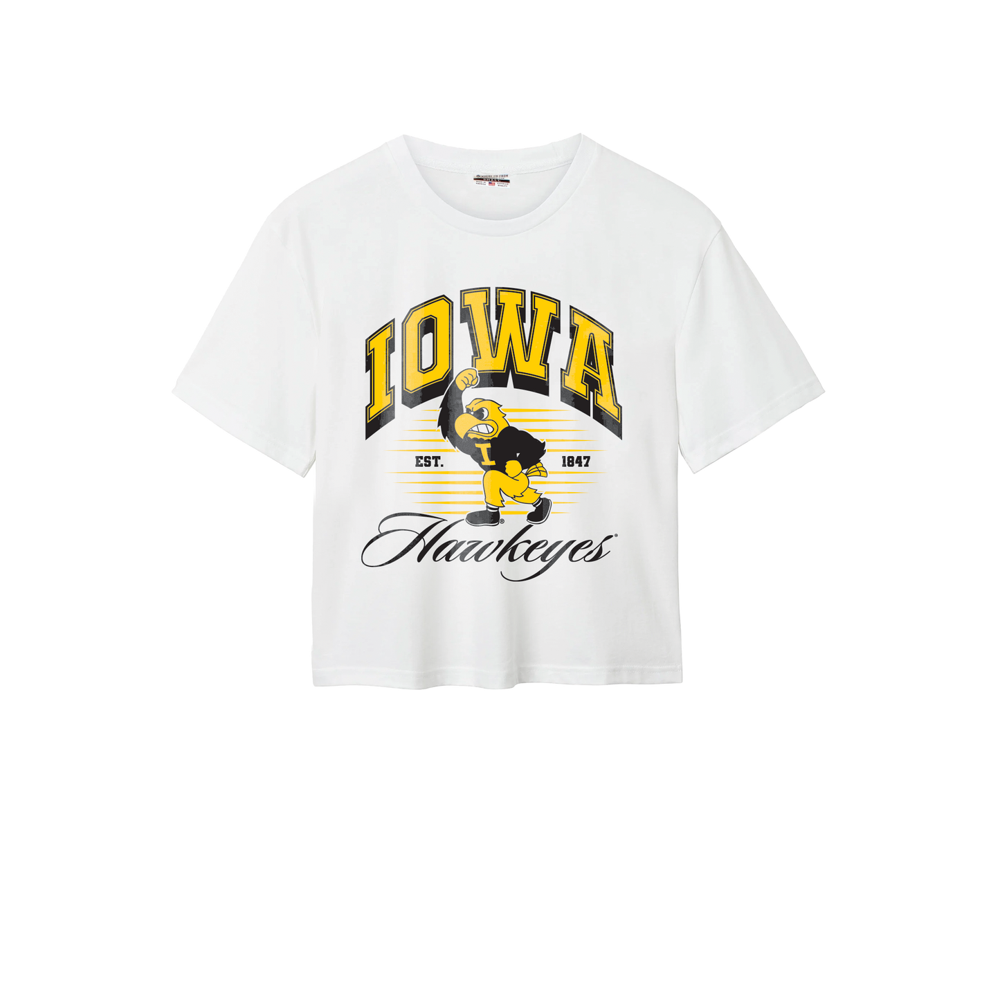 Iowa Hawkeyes Retro Mascot Cotton Easy Tee