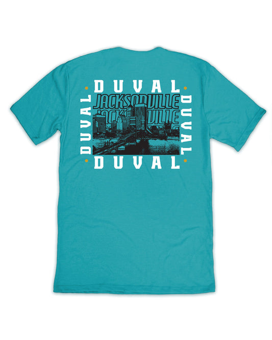 Jacksonville Duval Skyline Front/Back Tee